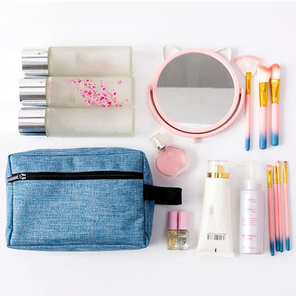 

2 Pcs Bag Durable Cloth Material Travel Wash Bags Toiletry Storage Portable Bag Woman Makeup