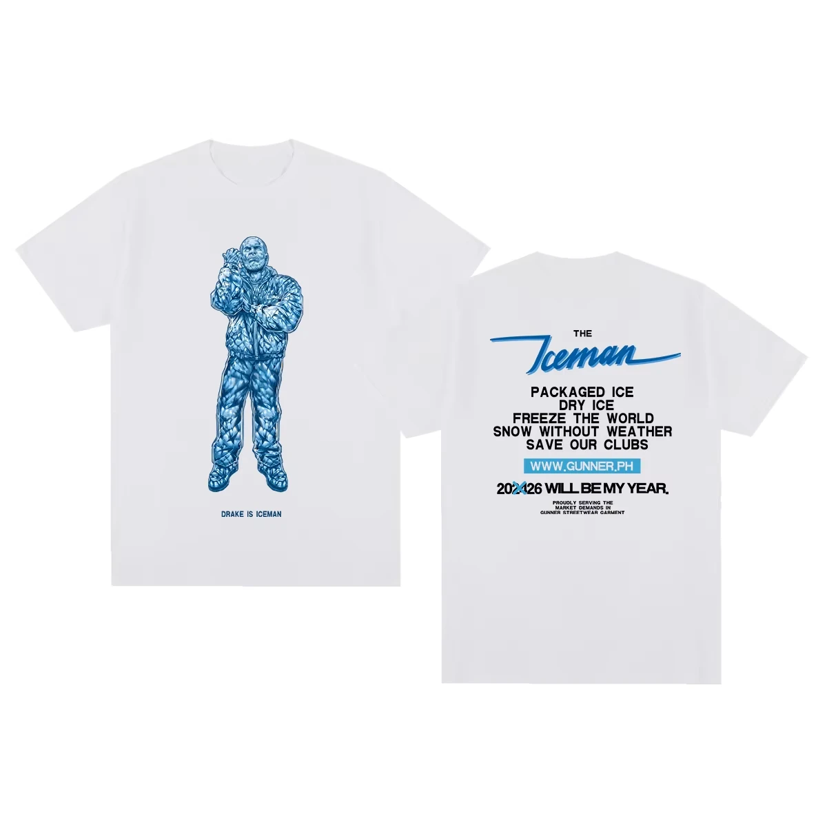 Summer Hot Sale Drake ICEMAN Vintage T-shirt Y2K Hip Hop Rapper Music T-shirt Harajuku Fashion Casual Cotton Men Women T shirt