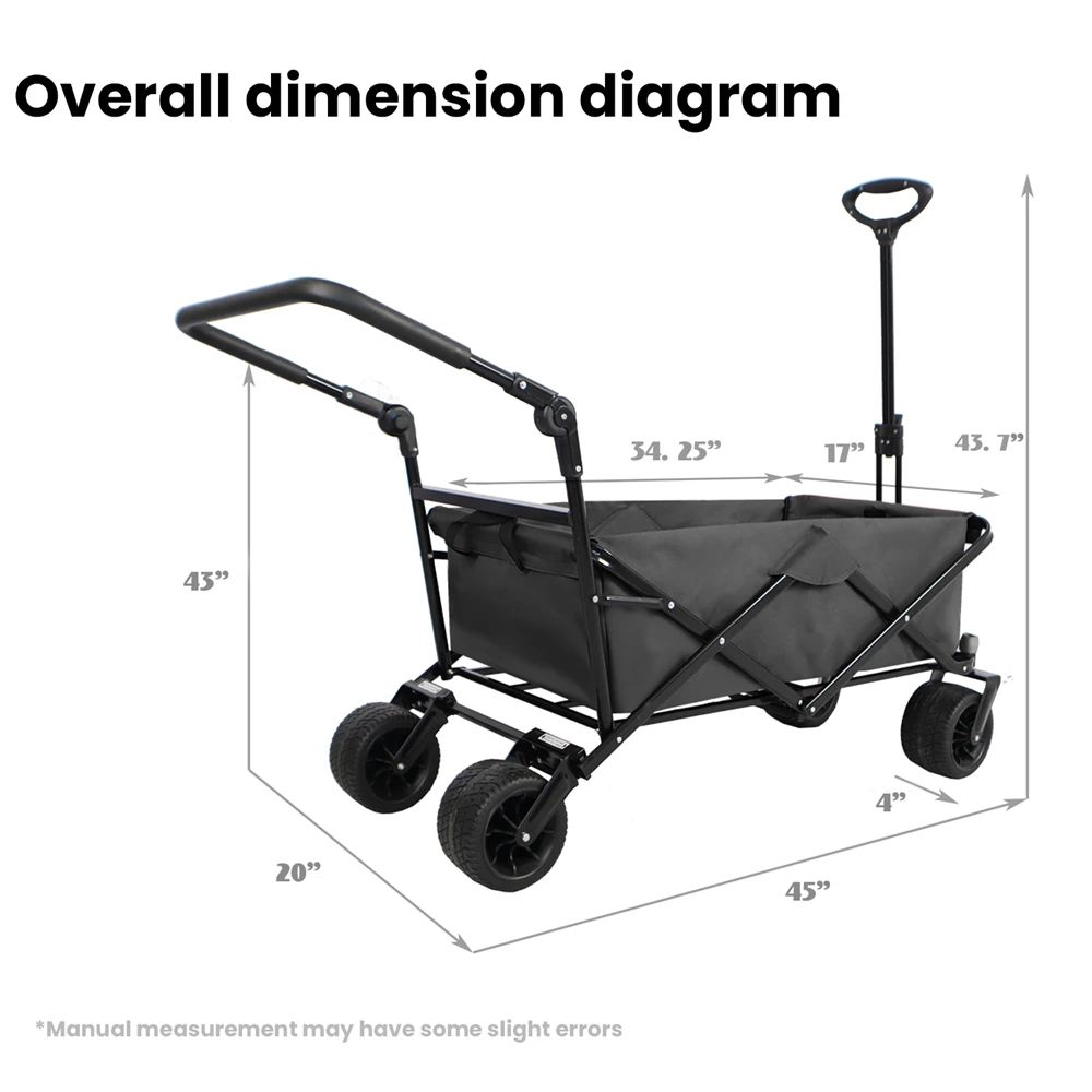 Utility Park Garden Cart Tool Customized Color Folding Camping Trolley Outdoor Picnic Beach Wagon Garden Vehicle Camper