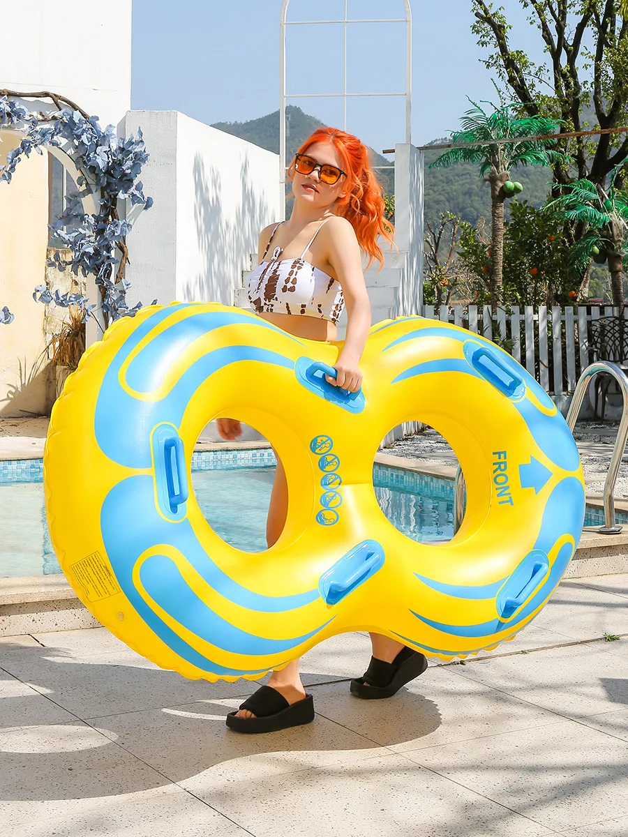 1 pcs Yellow Blue Inflatable Water Slide Float Tube