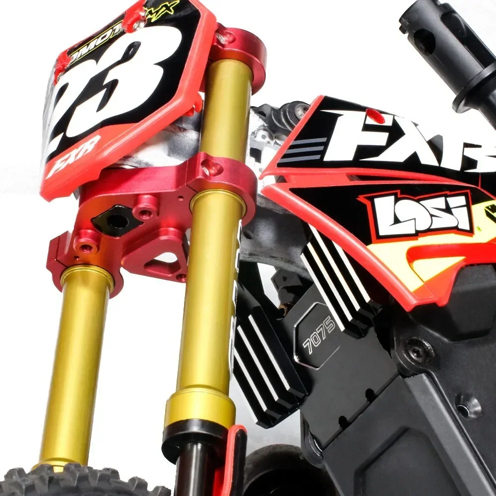 オートバイのフロント蛇口サポート,アルミニウム合金,losi 1/4 promoto-mx,7075用シートコネクタ