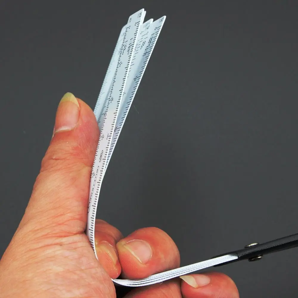 5-Blatt-Lineal in Fächerform, multifunktional, mit mehreren Skalen, faltbar, für Bildungszwecke, Zeichenwerkzeuge, Skalenlineal, Schreibwaren