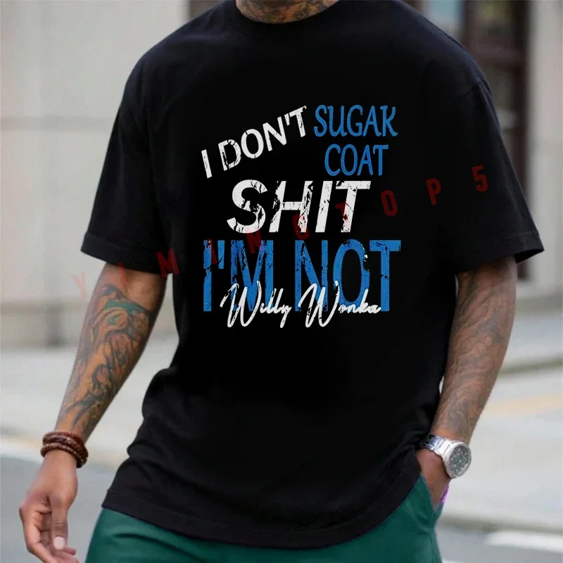 

I Dont Sugar Coat Funny Sarcastic Adult Humor Graphic Moto T-Shirt Fashion Summer Cotton Men Short Sleeve O-Neck Tee