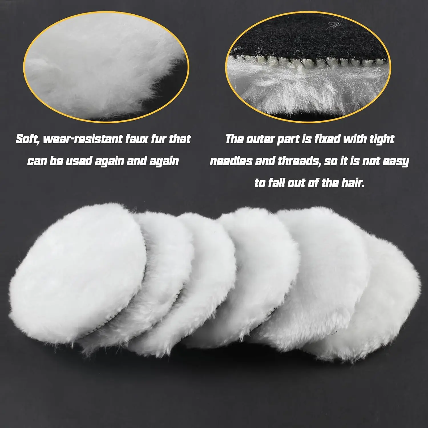 M14 Thread 3/4/5/6/7 Inch Wool Felt Polishing Pads Set for Car Polish Scratch Repair Tile Glass Stainless Steel Cleaning Tools