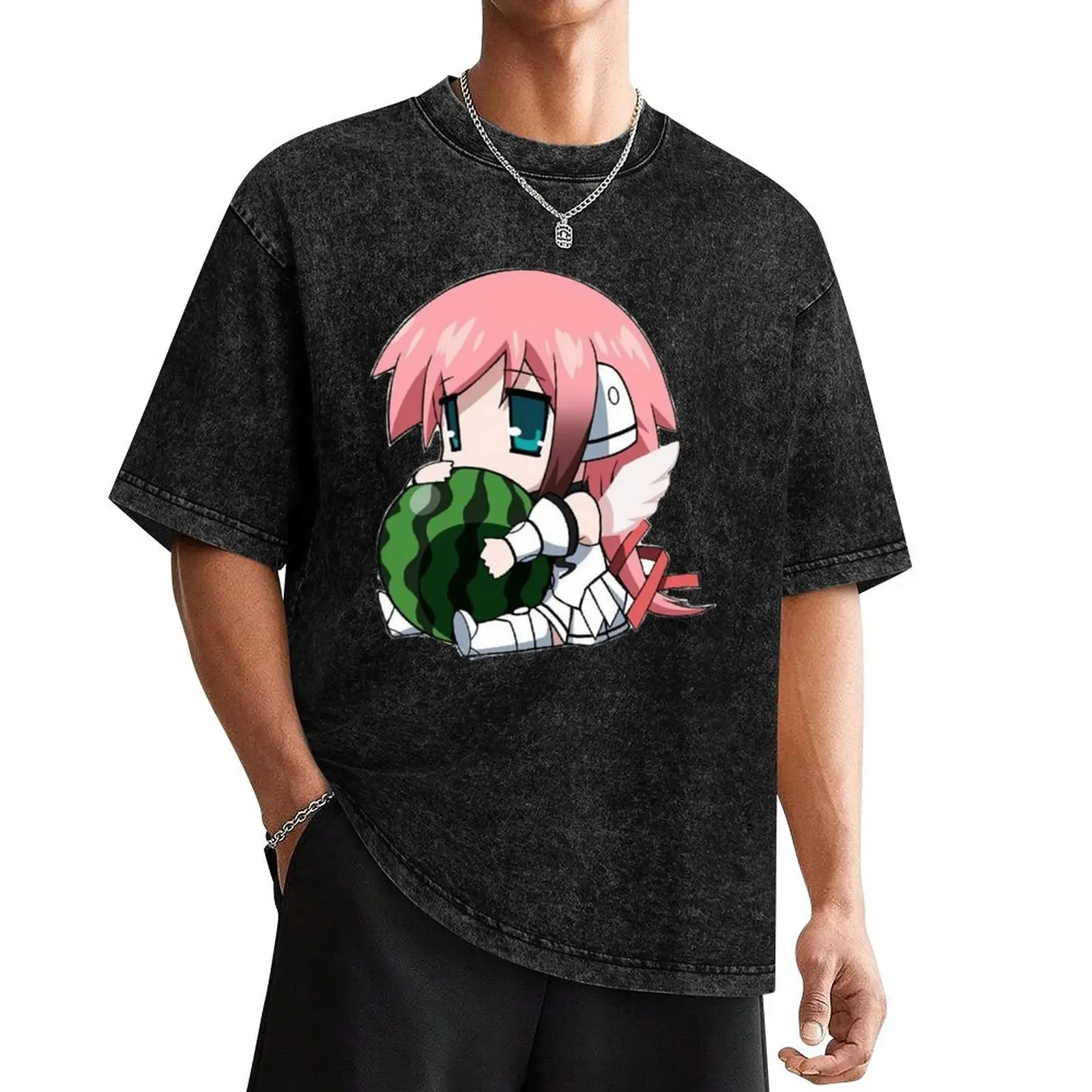 

Ikaros Heaven&X27;S Lost Property Anime Chibi 1 T-Shirt customizeds Short sleeve tee mens graphic t-shirts anime