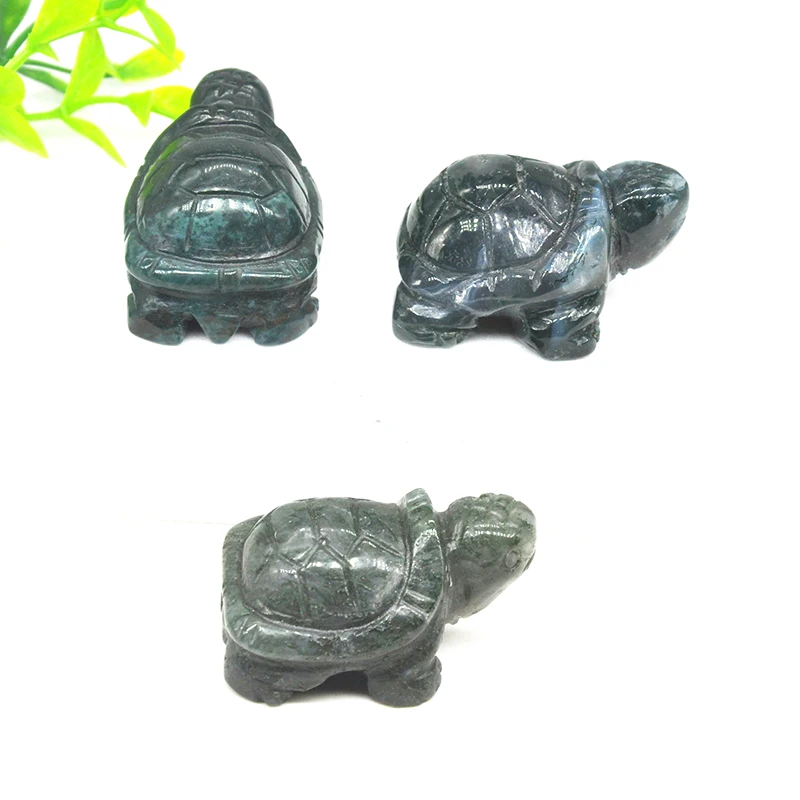 1.5” 10Pcs Owl Elephant Tortoise Animals Statue Crystal Fish Tank Craft Home Decoration