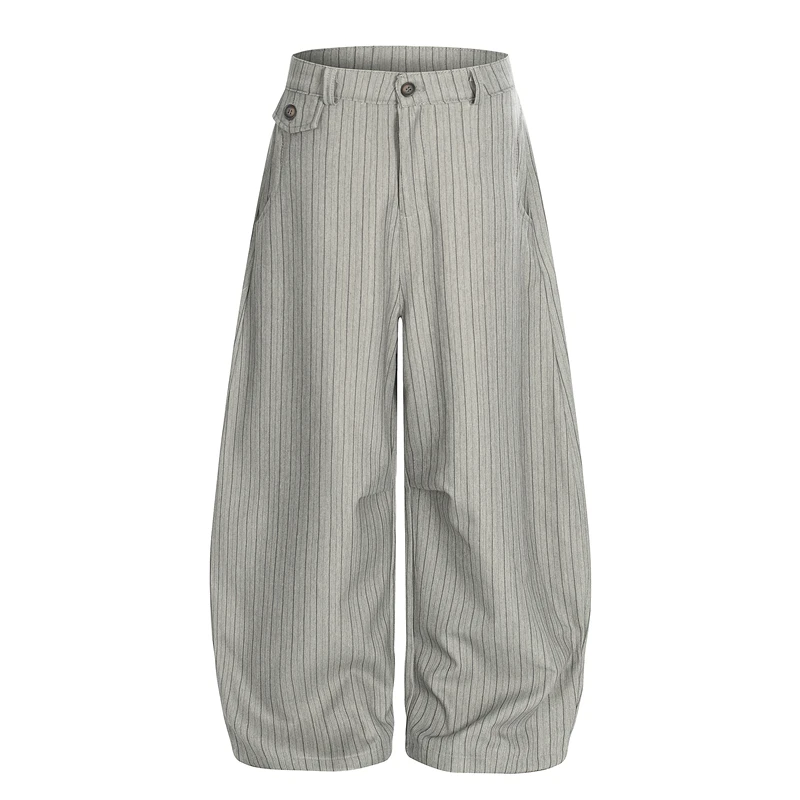 

Мужские и женские свободные брюки GXFortune American Sle с драпировкой и полосатым узором, повседневные джинсы для пар