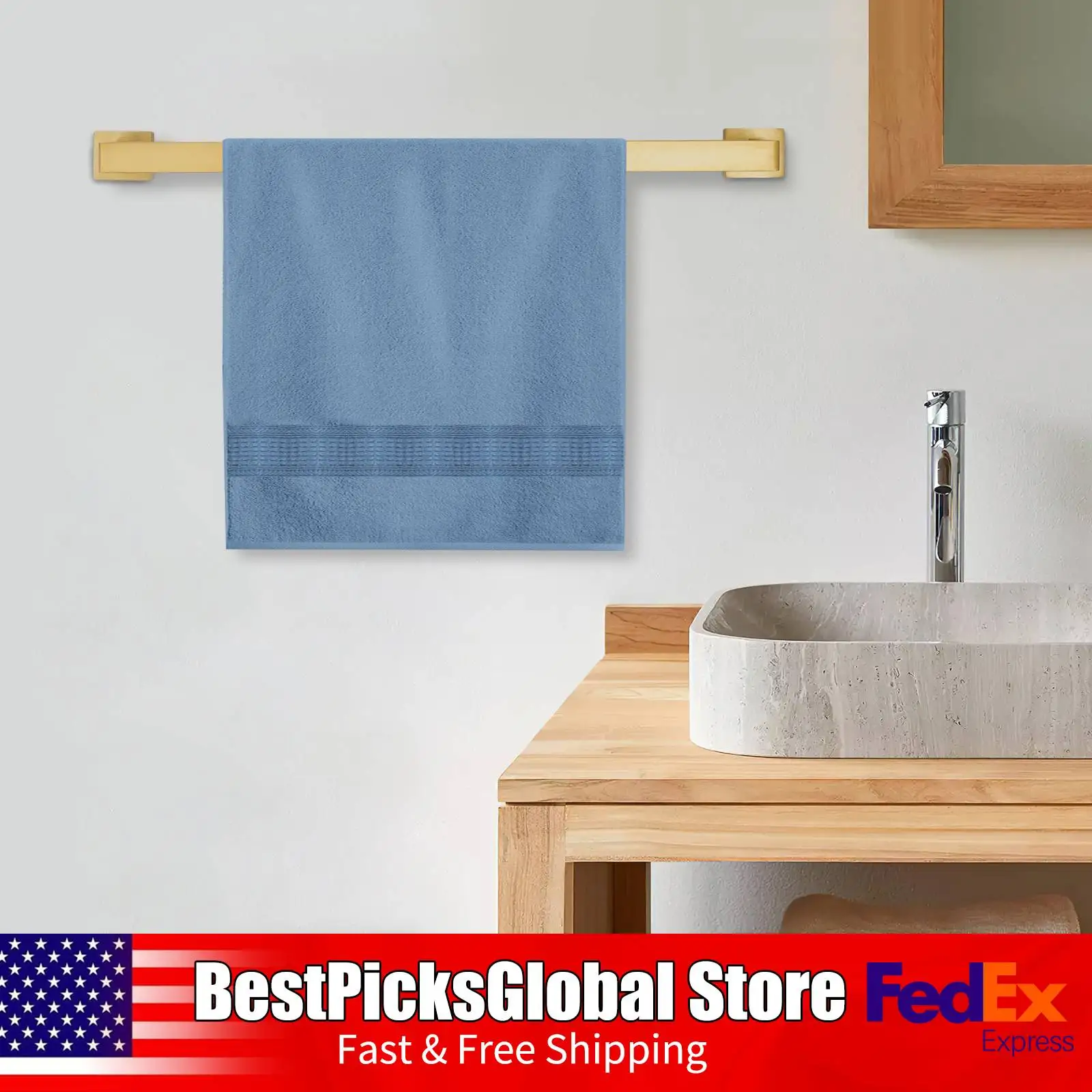 

201 Stainless Steel Towel Bar Set, Gold, 15PCS Bathroom Hardware Set, Towel Rack Holder for Bathroom, Kitchen