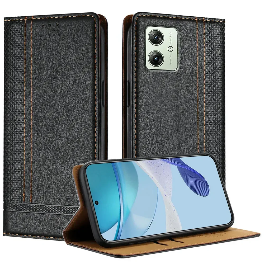 Luxury Case Leather Book Capa for Motorola Moto G85 G84 G75 G55 G54 G34 G24 G35 G15 5G Flip Cover Phone G54 Power G 24 54 84 85