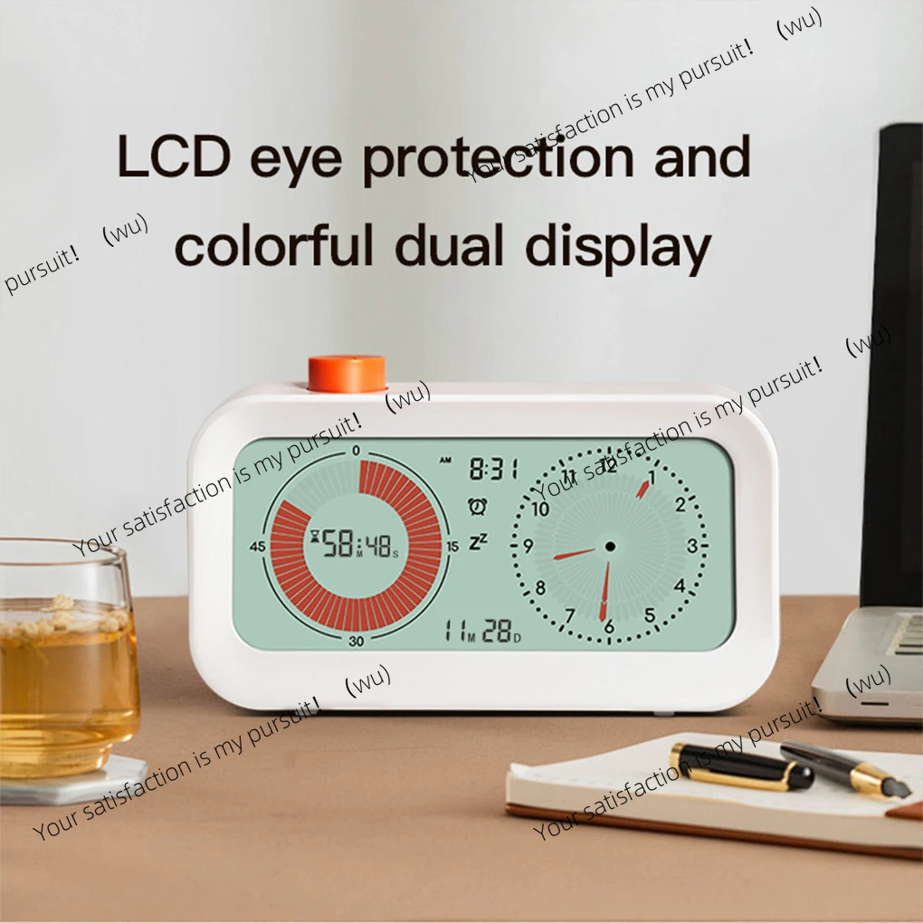 Electronic Digital Visual Timer Kitchen Count Up/Down Function Alarm Calendar Display Clock Snooze Setting Time Management Tool