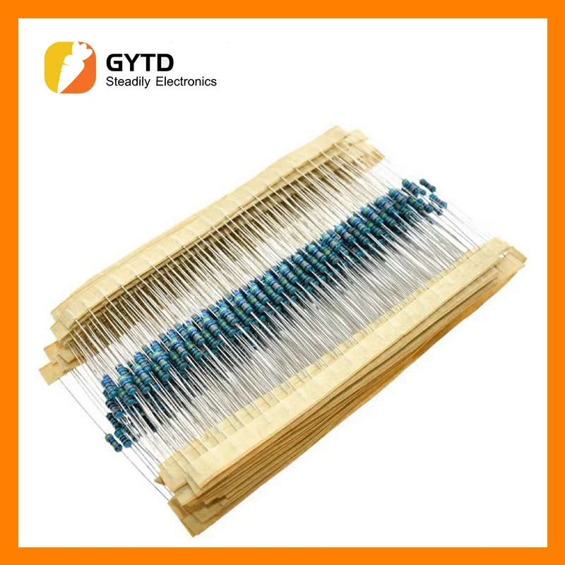 

300 600 PCS /Set 1/4W Resistance 1% 30 Kinds Each Value Metal Film Resistor Assortment Kit resistors 100R 1K 47K 10K 100K 4K7