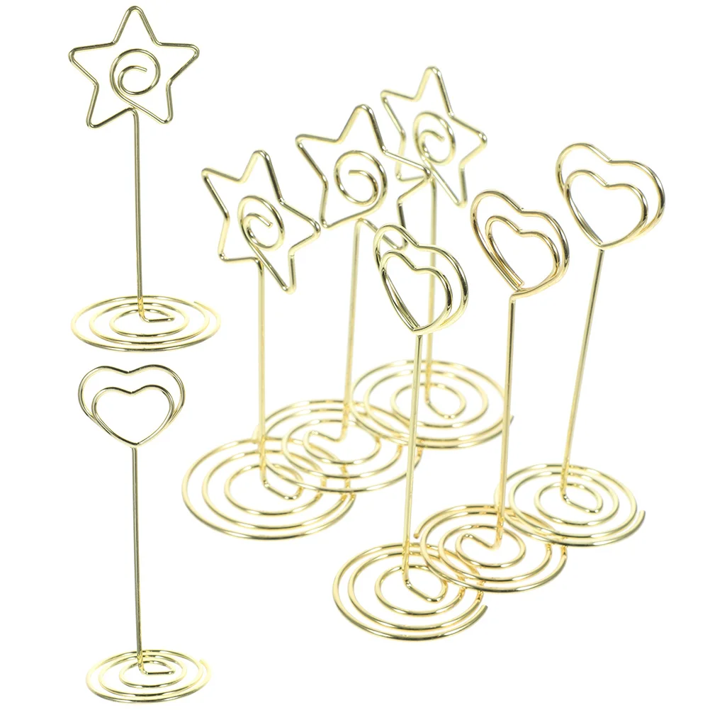 8 Pcs Nordic Business Card Holder for Desk Holders Zinc Alloy Photo Centerpieces Picture Tables