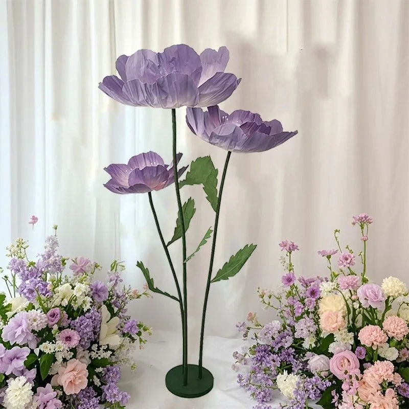 Paper art flower shopping mall window stage wedding arrangement large simulation flower decoration