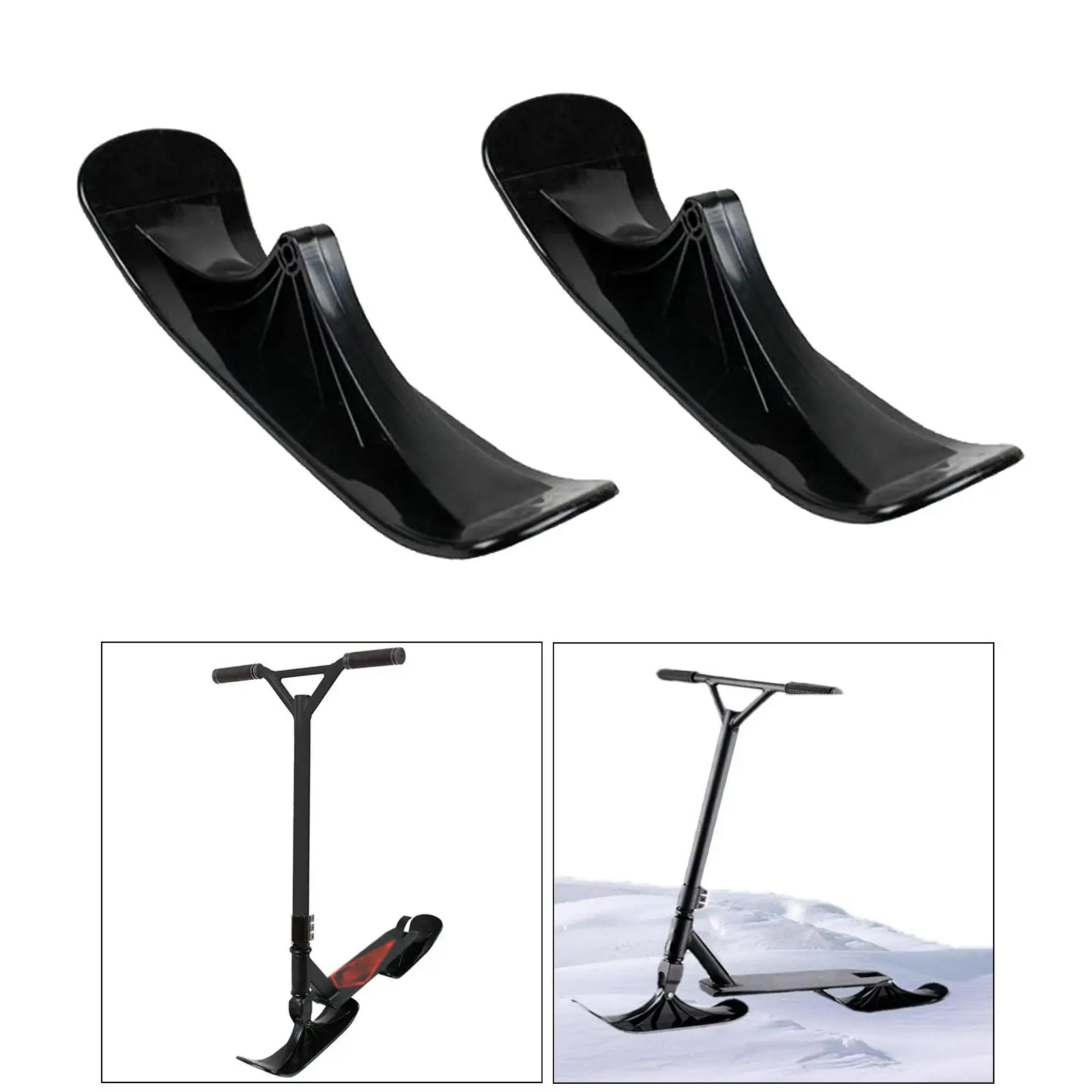 Patinete práctico para niños y niñas, esquí, trineo de nieve, PE, 1 par