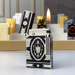 New commemorative edition single and double flame luxury lighter Ping Sound natural paint cigarette smoking butane lighter 18051