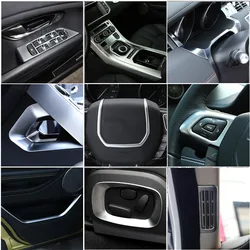 ABS Chrome For Land Rover Range Rover Evoque 2011-2018 Car Center Control Panel Steering Wheel Trim Sticker Accessories
