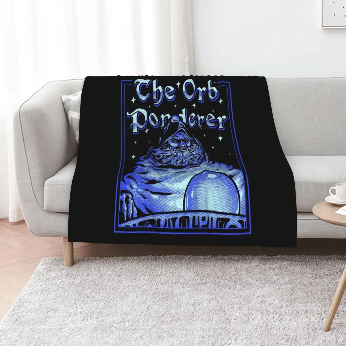 The Orb Ponderer - Pondering Orb Wizard with Magic Ball Magician MEME Throw Blanket For Baby Retros Summer Blankets