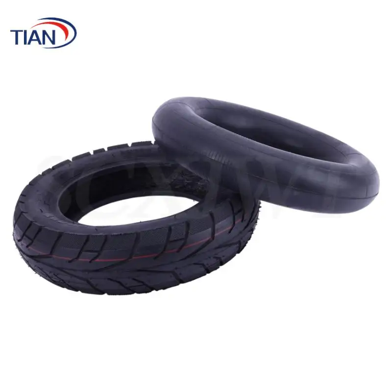 10×2.50 Thick Explosion proof Tire Set 10 inch Electric Scooter 4PR Wear resistant and Anti slip Tire 45 ° Curved Mouth