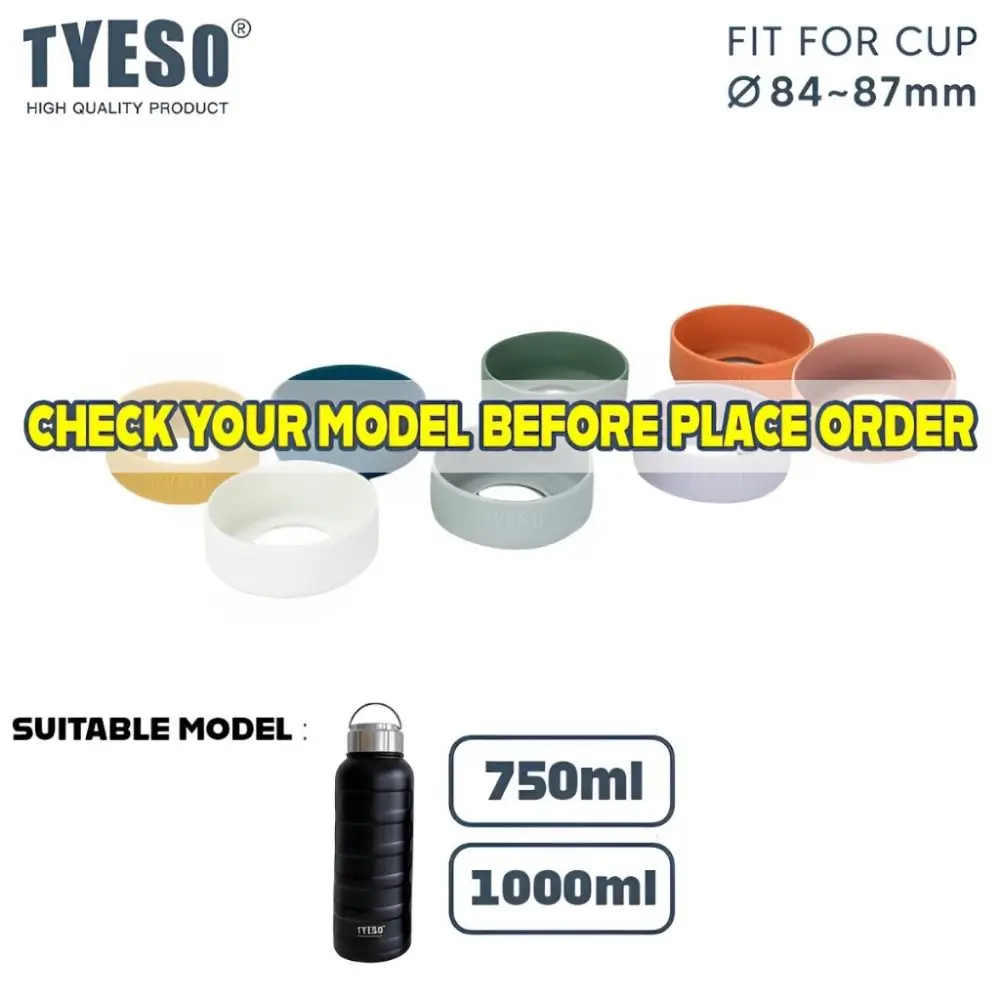 1Pcs Anti Slip Bottle Cover 84-87mm Protective Silicone Coaster Mug Cup 750ml 1000ml TS-8815 TS-8816 Bottom Sleeve for Tyeso Mug