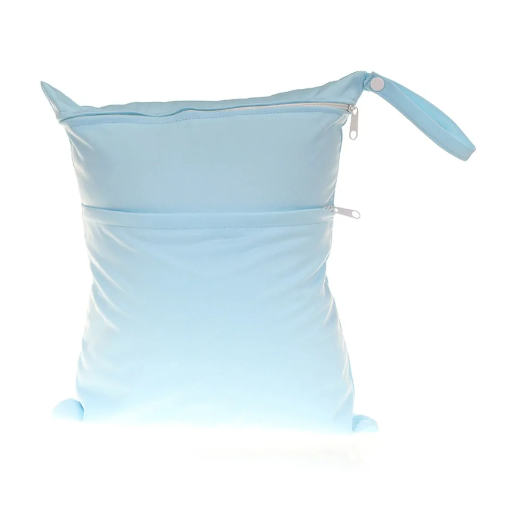 Waterproof Wet Dry Bag Toiletries Bag with Two Pockets Diaper Storage Bag Reusable Swimsuit Storage Yoga Gym Bag Baby Cloth