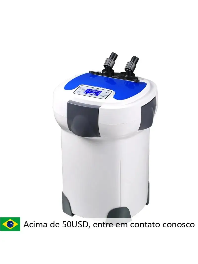 1200–3000 l/h SUNSUN HW-3000 LCD-Display, 4-stufiger externer Kanisterfilter mit 9 W UV-Sterilisator für Aquarien, verstellbar