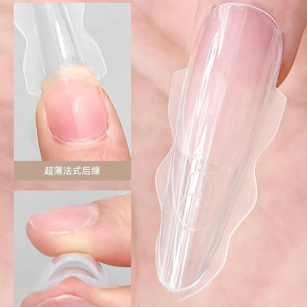 180 pçs novo sanduíche de caixão de amêndoa forma de unha dupla reutilizável 15 tamanhos molde inferior superior sanduíche formas duplas para extensão da arte do prego