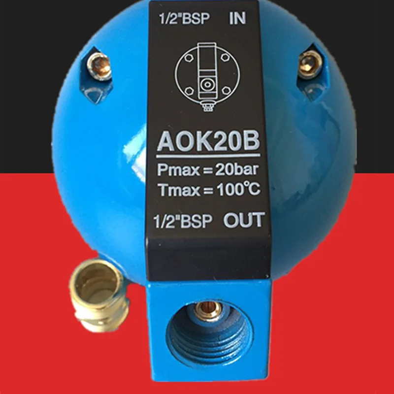 ABZV-AOK20B 自動ドレンフィルター エアコンプレッサー 自動ドレンバルブ ボールドレンバルブ