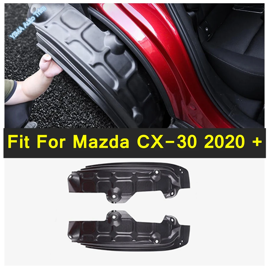 

Auto Rear Tire Mud Flap Splash Guards Mudguards Protective Cover Kit 2PCS Accessories Part Fit For Mazda CX-30 2020 2021 2022