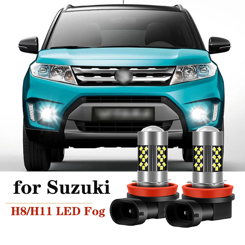 

2pcs 2400LM For Suzuki Grand Vitara 2007-2020, Celerio 2014-up,Ignis 2016-up LED H8 H11 Fog Light Bulb Car DRL Lamp 6000K 12V