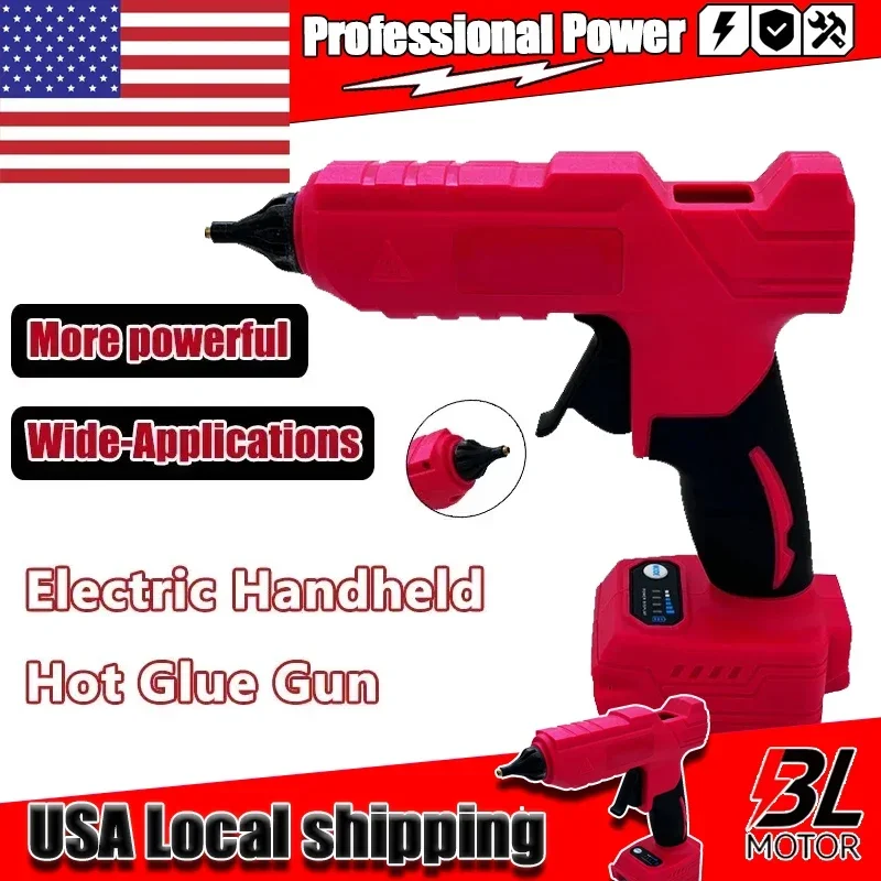 

Cordless Electric Handheld Hot Glue Gun Repair DIY Tool Hot Melt Welding Hot Air Gun Anti-scald Nozzle Fit Milwaukee 18V Battery