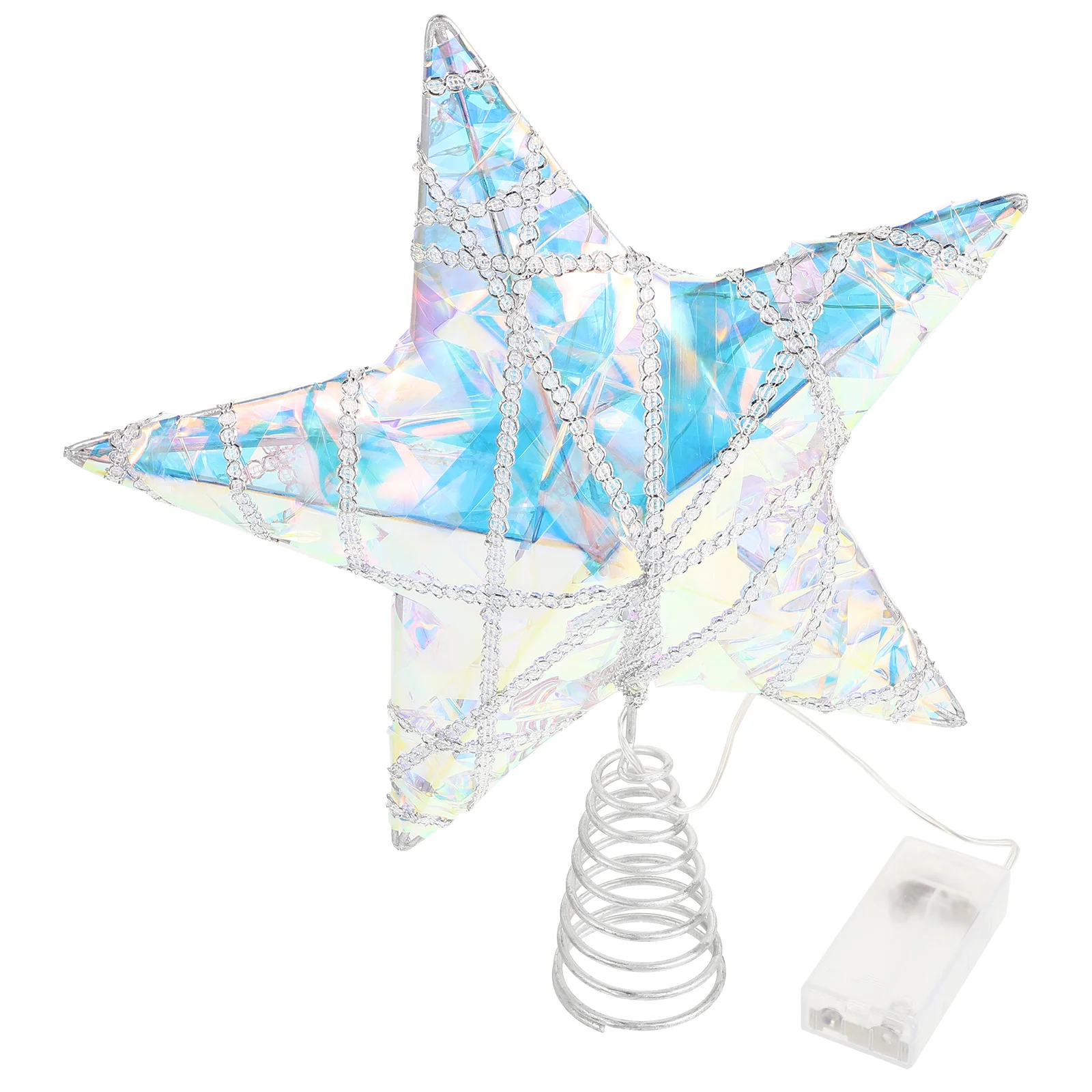 

Christmas Tree Topper Star Light Colorful 3D Sparkle Holiday Party Tree Topper Decoration Star Treetop Ornaments