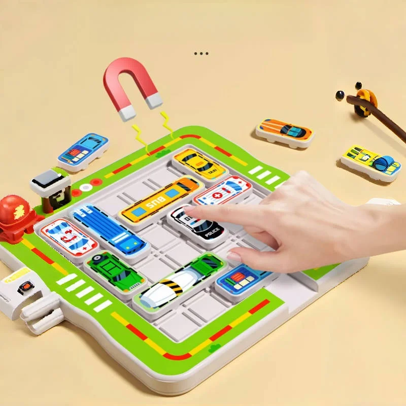 交通課題 脳トレゲーム 駐車場パズル 認知スキル構築 トラベルゲーム 磁気車 子供のおもちゃ