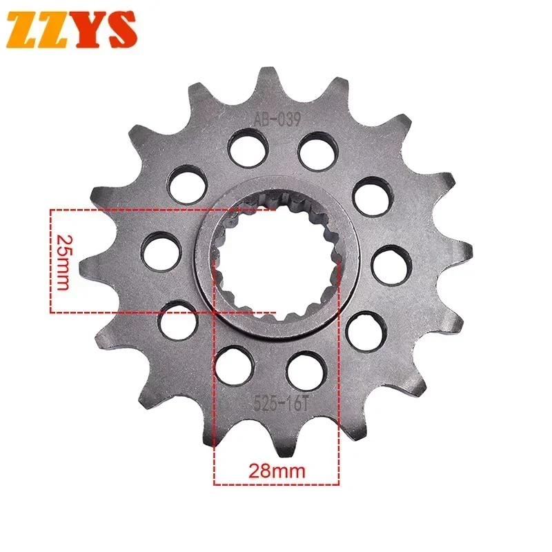 525 16T 17T 16 17 Tooth Front Sprocket Gear Staring Wheel Cam For KT Road 1190 Adventure R 2013-2016 Superadventure 1290 15-16