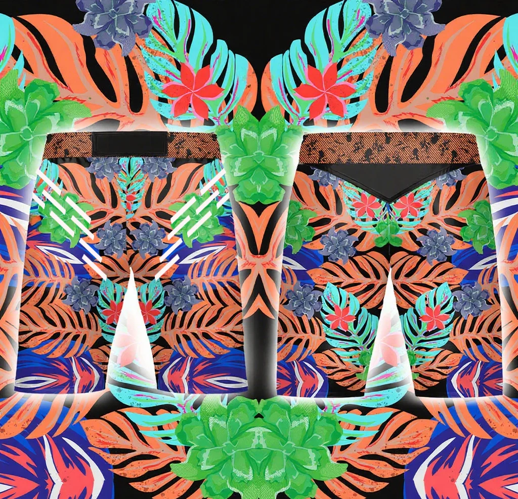 

2025 new men's fitness 3D printed sports shorts fast dry breathable boxing shorts outdoor large size leisure beach sports shorts