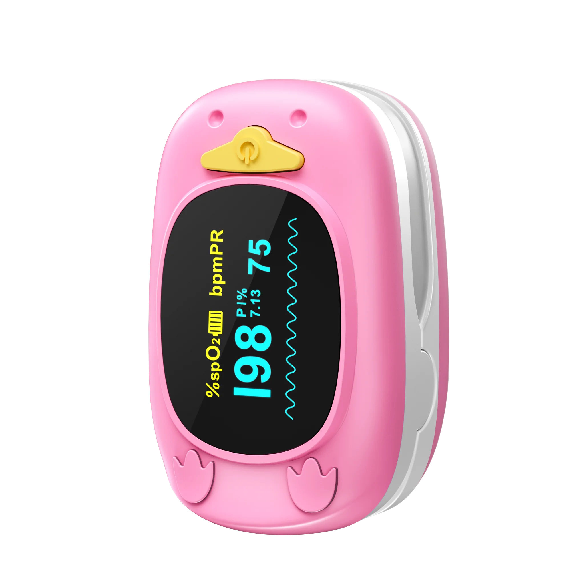HealthTree Children Finger Pulse Oximeter Pediatric Oximetro De Dedo SpO2 PR OLED Pulsioximetro for Kid Child Baby OLED Screen