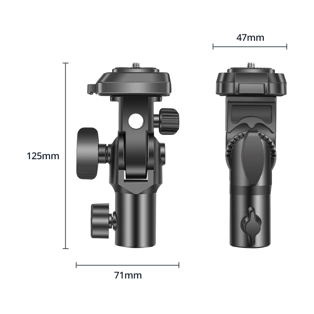 QZSD Q-K1 Quick Release Plate Tilt Bracket Adapter Traditional Lamp Holder Accessories Horizontal Vertical Mode