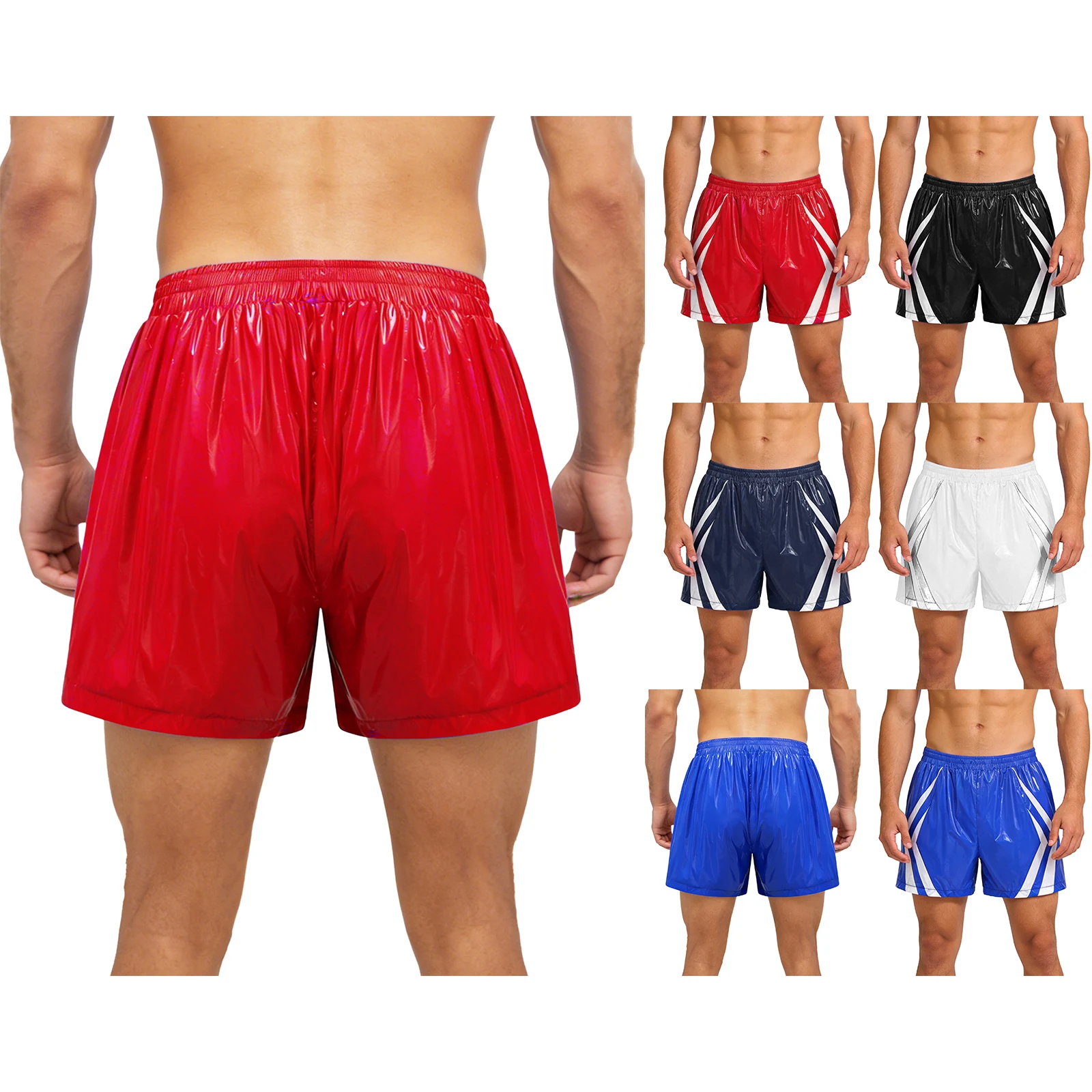 

Mens Quick-drying Swimsuit Stripes Seams Swim Shorts Waterpoof Swimming Trunks Shorts Sports Cycling Beach Swimming Bathing Suit