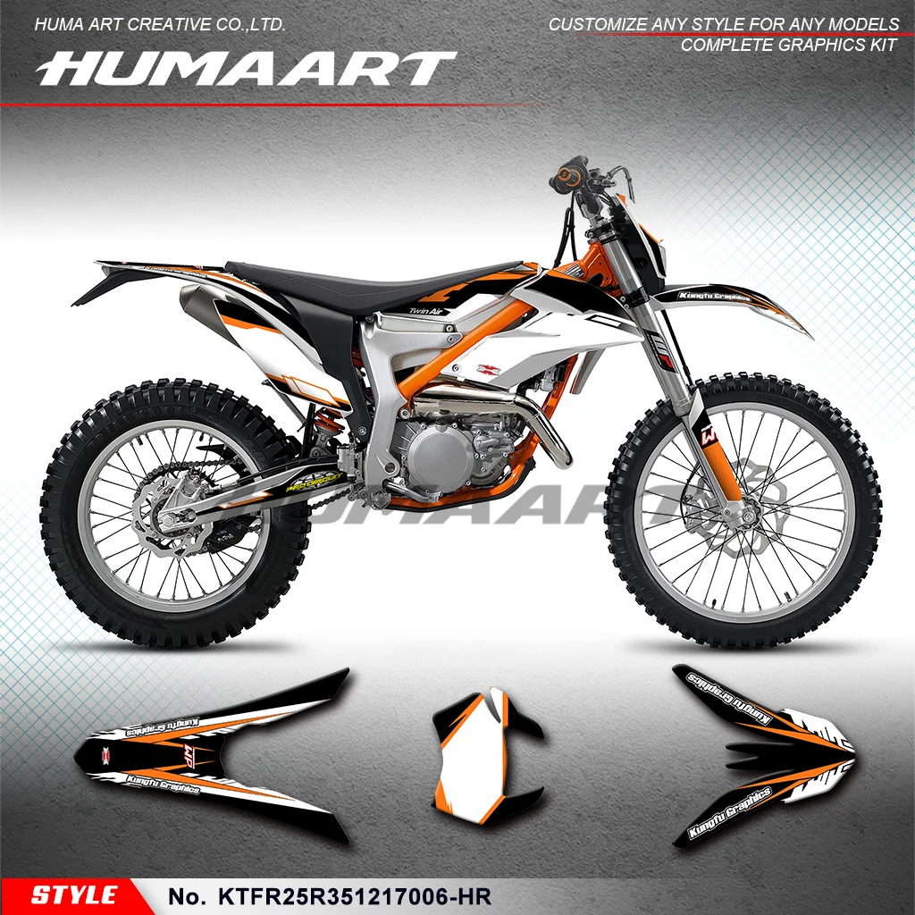 

Наклейки HUMAART для мотокросса, графика Full комплект для обертывания для KTM Freeride 250 350 2012 2013 2014 2015 2016, KTFR25R351217006-HR