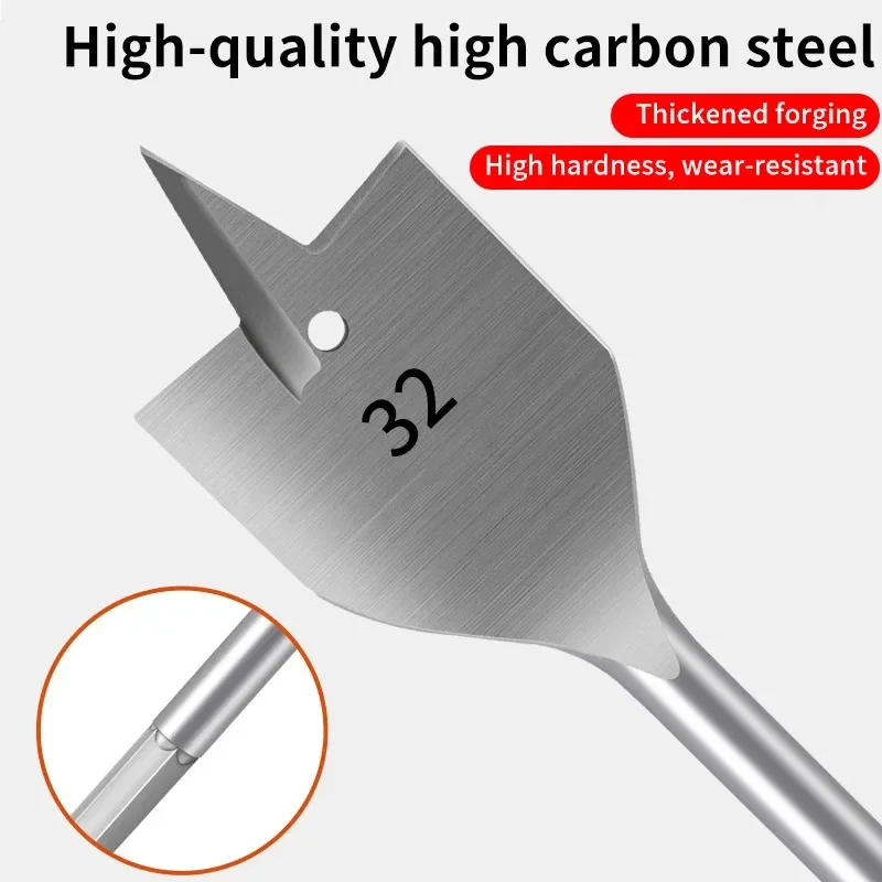 Woodworking Three‑point Flat Drill Bits Set, Boring Drilling Tool for Drawer & Door Lock, Wood Board Hole Enlarger Combination