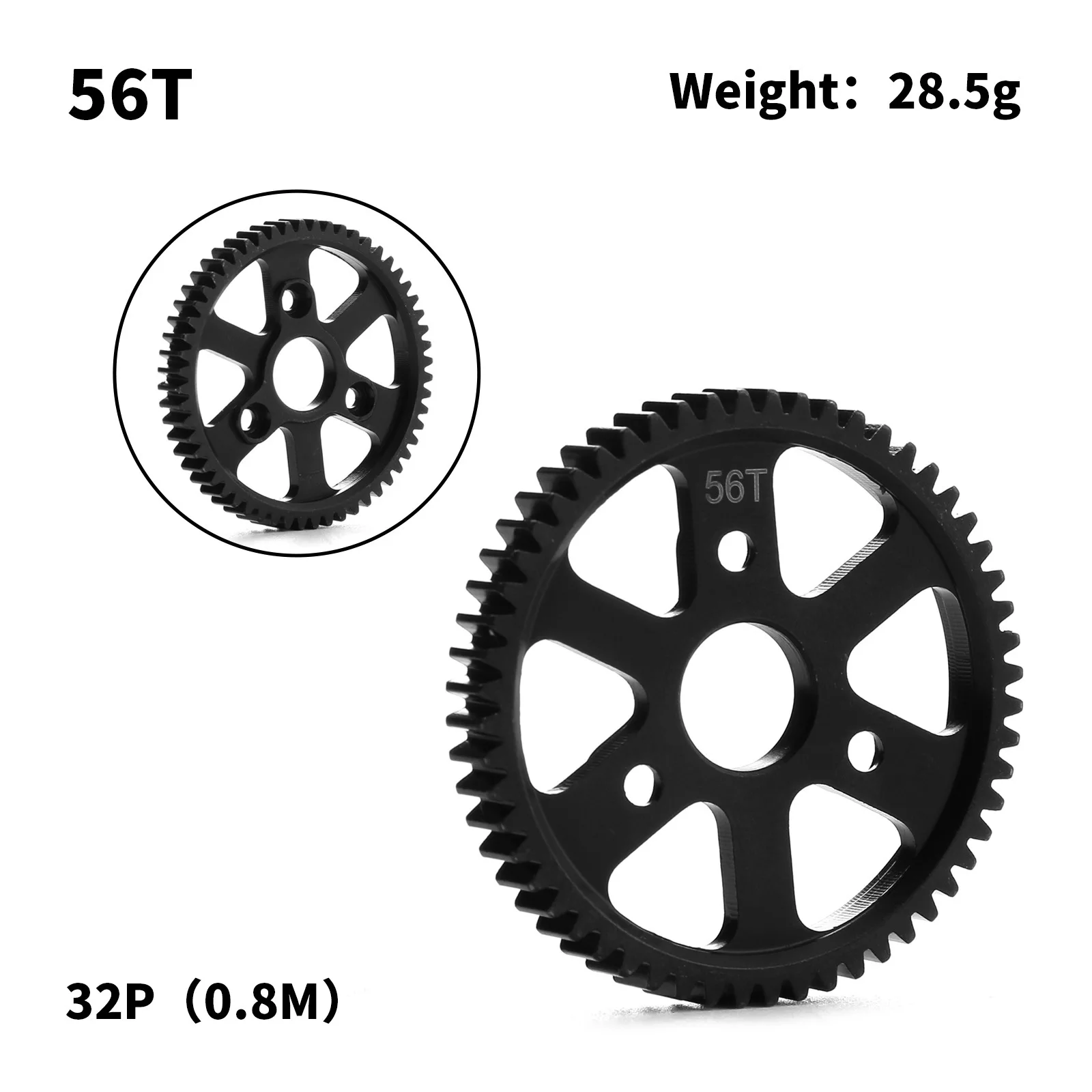 1 buah 0.8M 32P 54T 56T 58T 62T 65T 68T gigi pacu baja keras untuk TRXS 1/10 E-REVO/SUMMIT 1/10 suku cadang Upgrade mobil RC