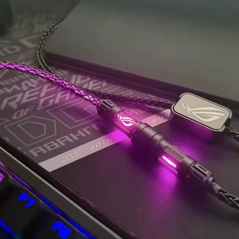 Single Crystal Copper Magnetic Axis Keyboard Cable 8k Magnetic Control RGB Change TYPE-C Mechanical Keyboard Cable USB - TYPE C