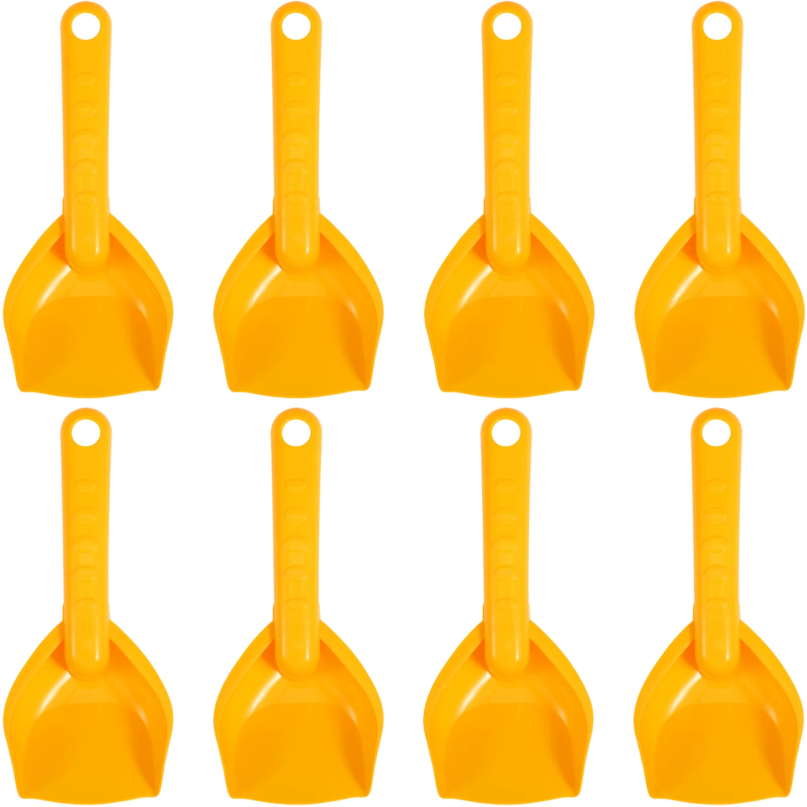 

8 Pcs Plastic Spoon Beach Toy Baby Outdoor Toys Yellow Mini Sand Shovels