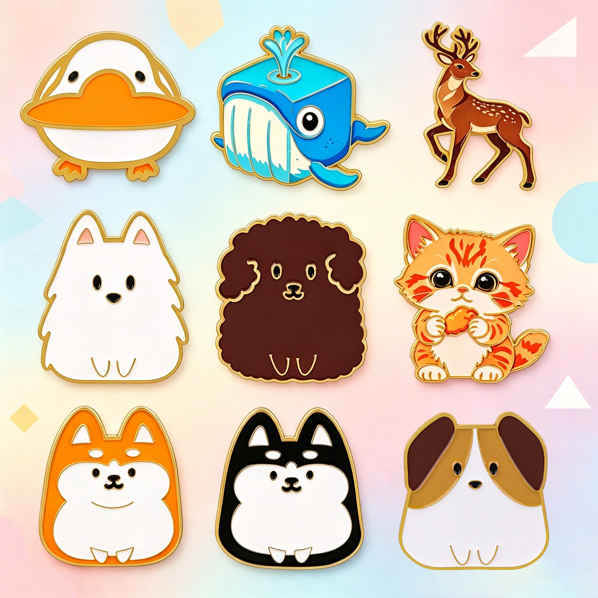 Pet Supplies Store - Cartoon Whale Soft Enamel Pin Men