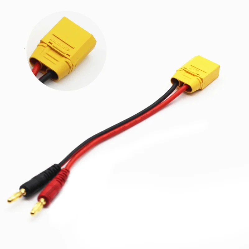 XT90H male XT90 With Sheath to 4mm banana plug charger cable 12AWG 300MM For RC Lipo battery