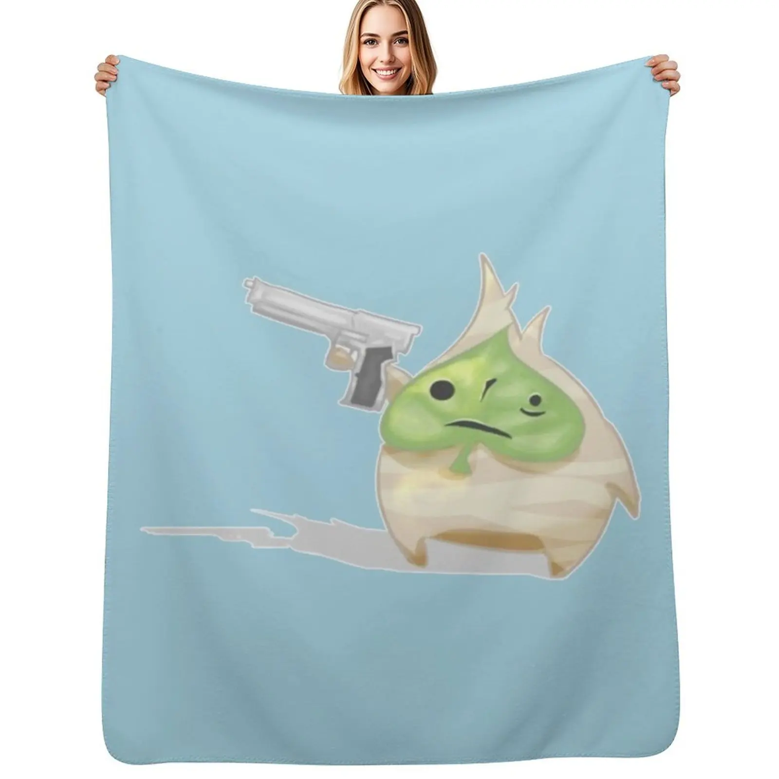 Korok Gun Throw Blanket Outdoor Soft Blanket for Picnic Beach Camping