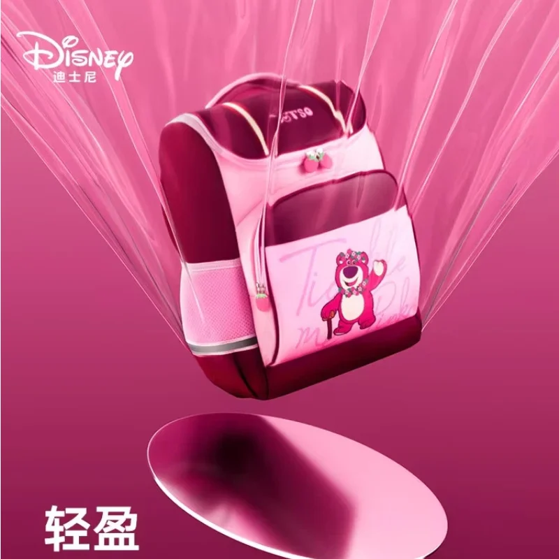 

Легкий школьный рюкзак Disney Strawberry Bear, снижающий нагрузку, новый стильный школьный рюкзак для девочек от 1 до 6 классов, школьная сумка с защитой позвоночника