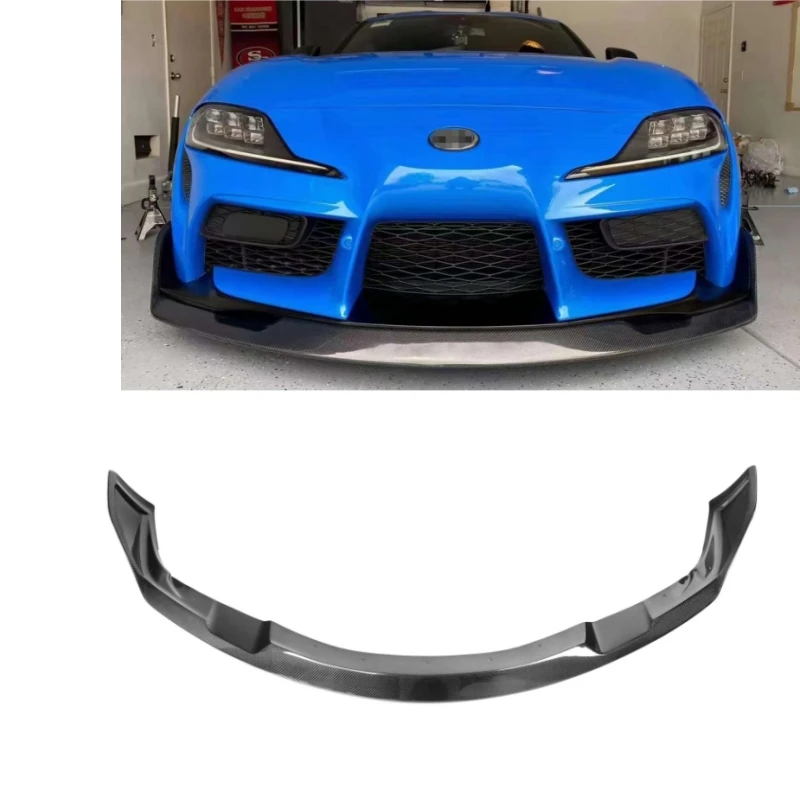 

Real Carbon Fiber Supra A9 Front Bumper Lip V Style Carbon Fiber Auto Part Fo Supra A90 2019+ A90 Front Lip