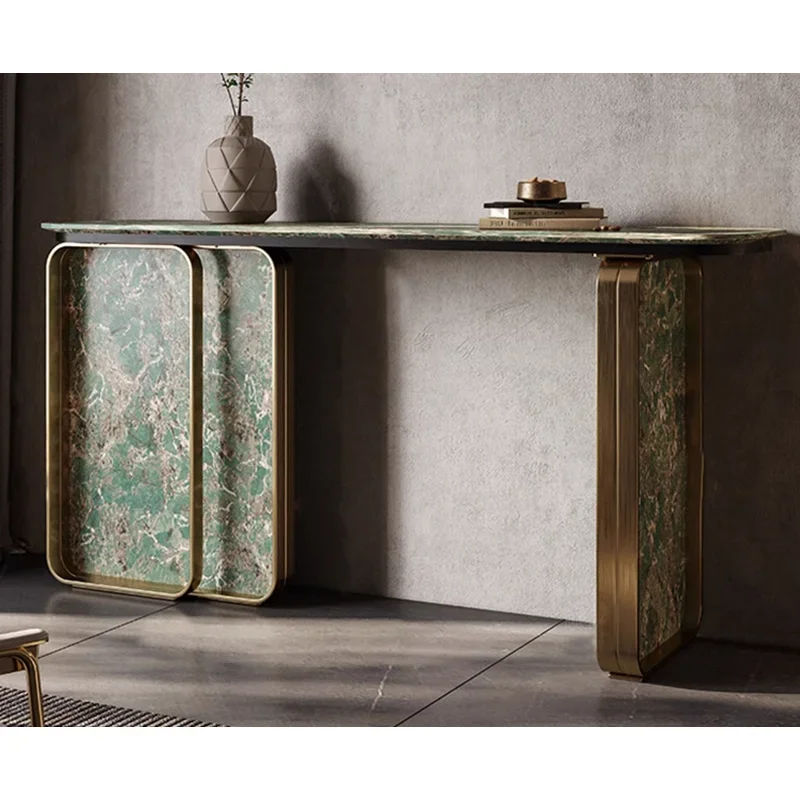 Modern artist home living room entrance door against the wall corridor aisle decorative cabinet end view Xuan Guan Tai
