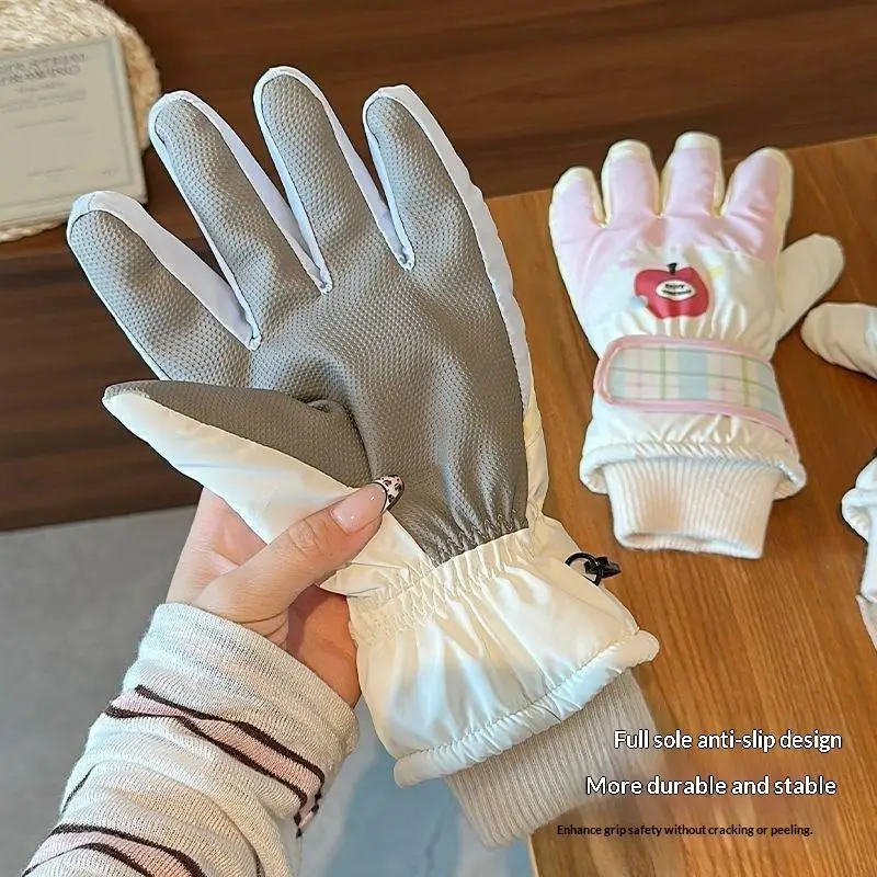 New 1Pairs Warm Touchscreen Cycling Gloves Women's Winter Cold Proof Windproof Rainproof Vehicle Riding Gloves