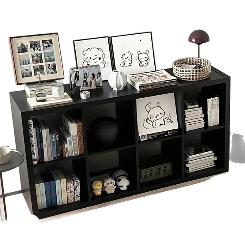 Steel lattice cabinet Free combination Children's bookcase Modular display shelf Bookcase Bookshelf Square tube station foot